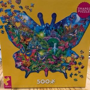 Butterfly shaped puzzle 500 pieces